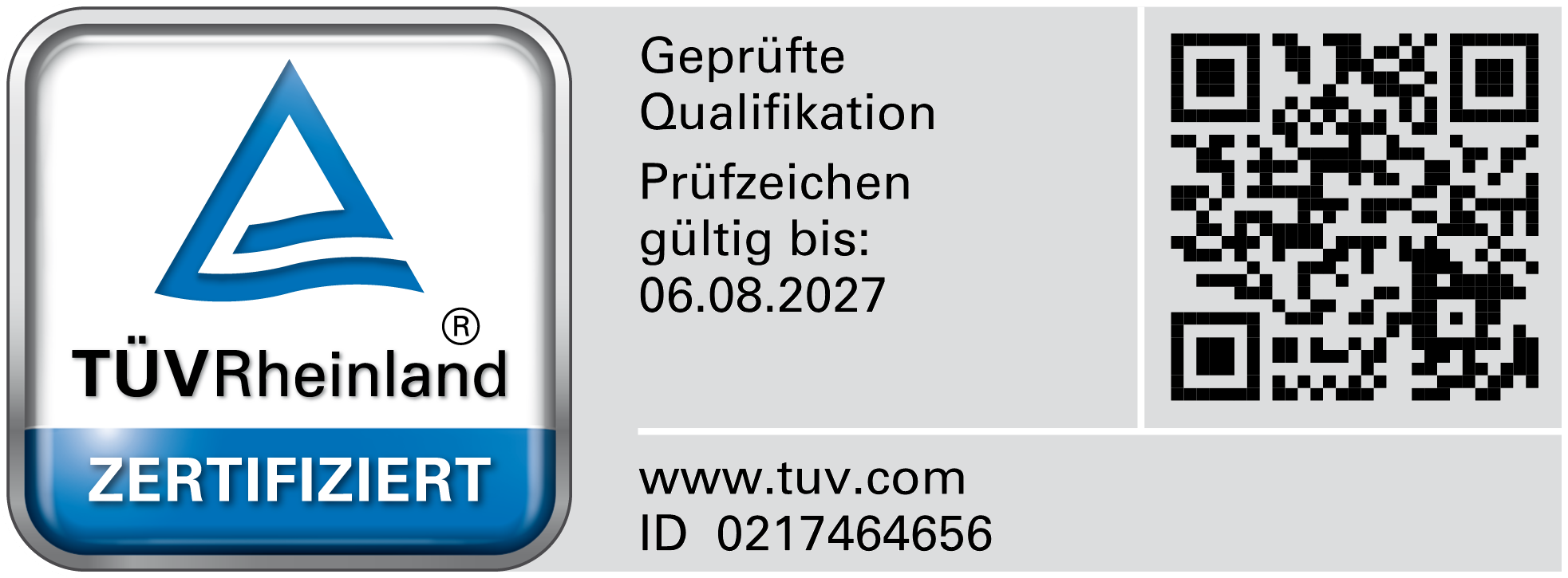 TÜV zertifiziert